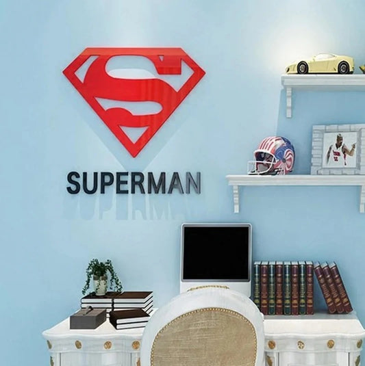 Superman Acrylic Wall Art, Super Hero, Gift Idea
