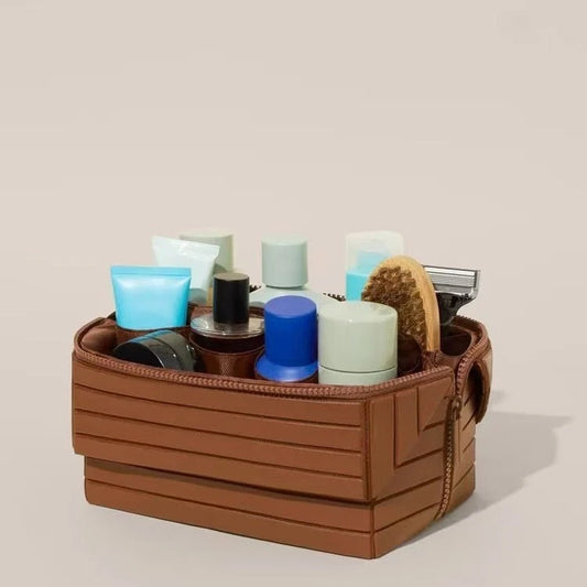 Structured Leather Vanity Case