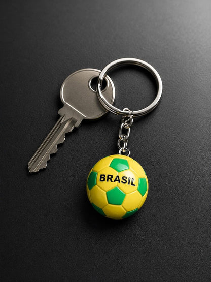 Brazil Soccer Ball Keychain