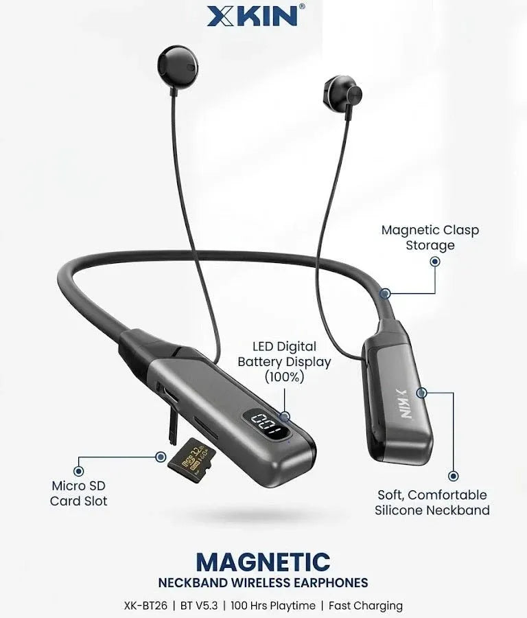XKIN - Magnetic Neckband Wireless Earphones