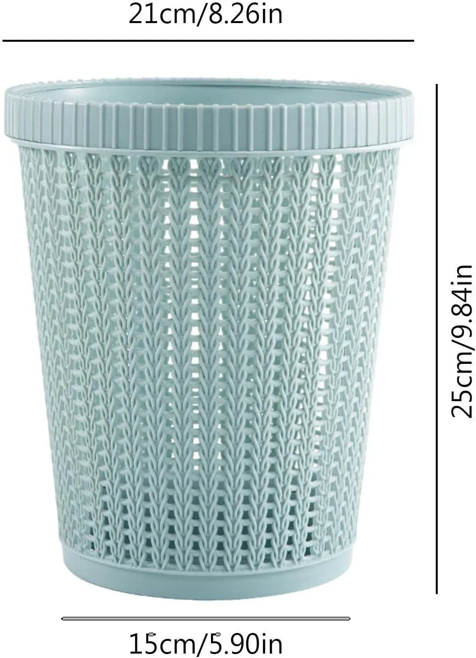 Woven Pattern Plastic Waste Bin